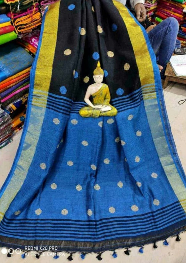 Linen Jamdani Saree