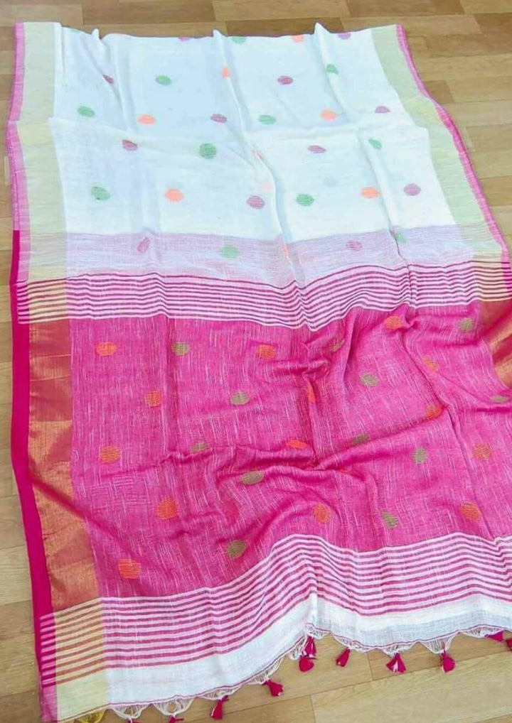 Linen Jamdani Saree