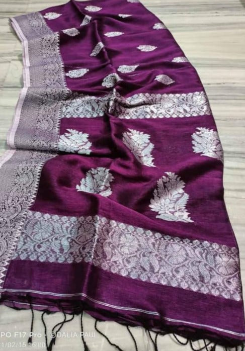 Linen Jamdani Saree