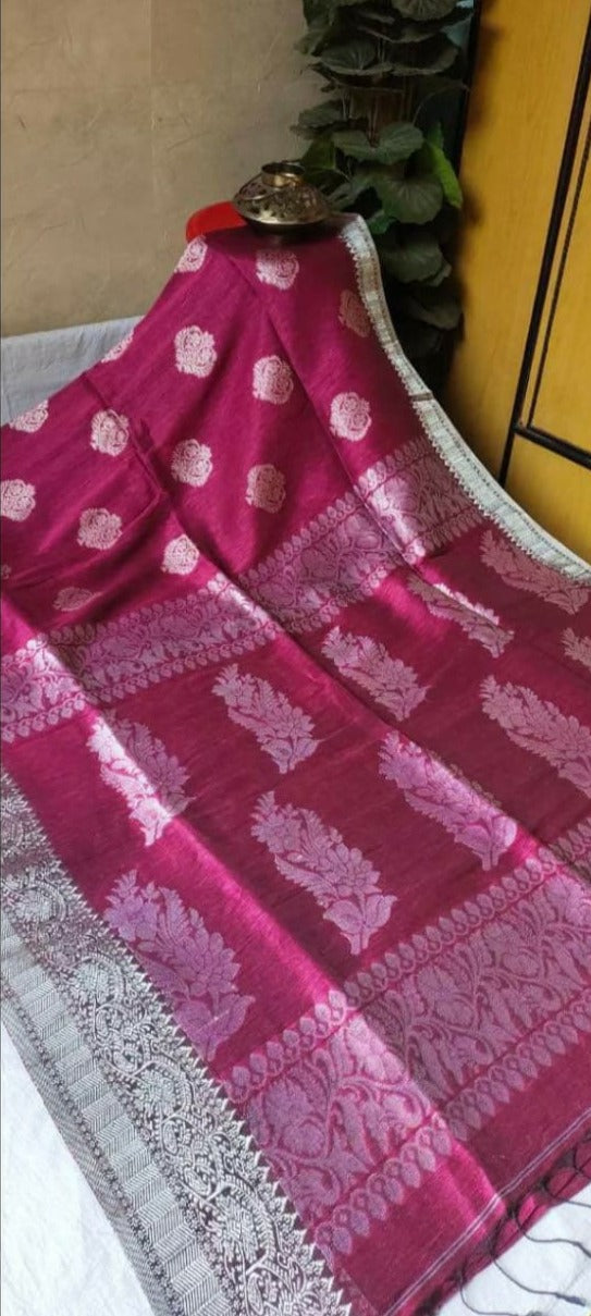 Linen Jamdani Saree