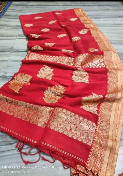 Linen Jamdani Saree