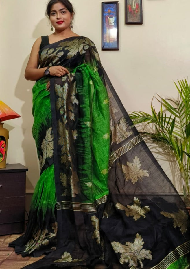 Linen Jamdani Saree