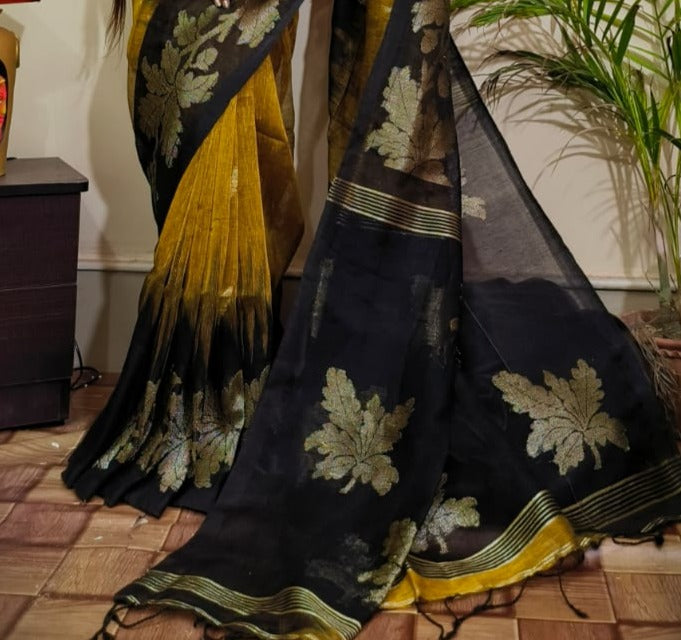 Linen Jamdani Saree