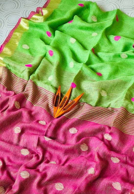 Linen Jamdani Saree