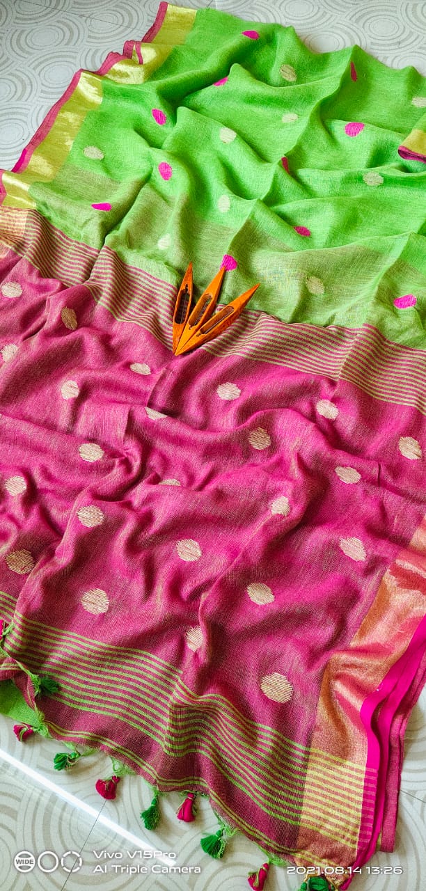 Linen Jamdani Saree