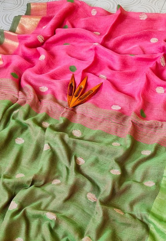 Linen Jamdani Saree