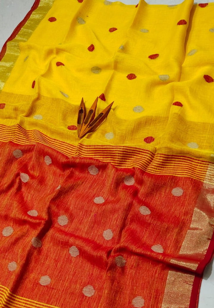 Linen Jamdani Saree