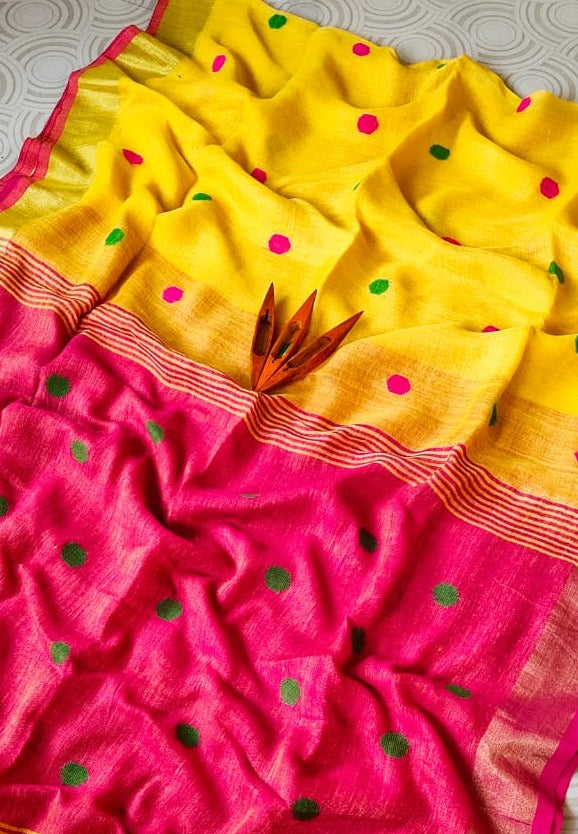 Linen Jamdani Saree