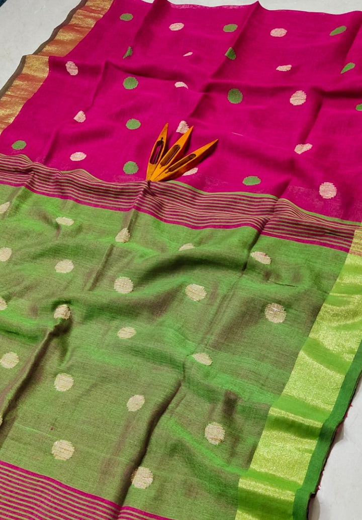 Linen Jamdani Saree