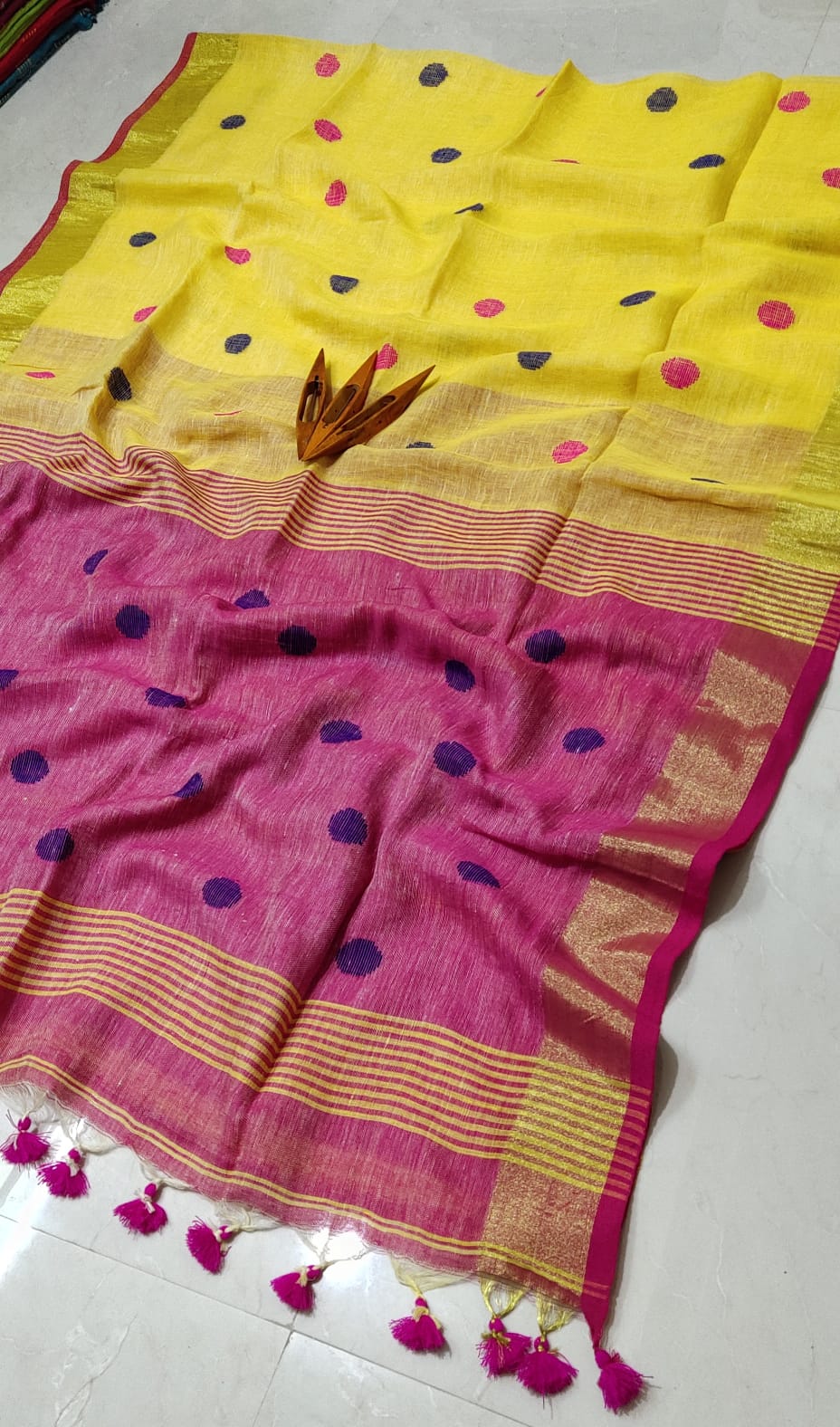 Linen Jamdani Saree