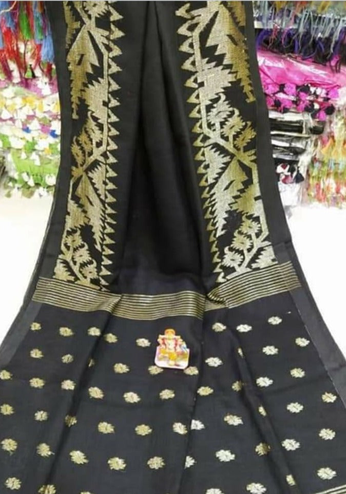 Linen Jamdani Saree