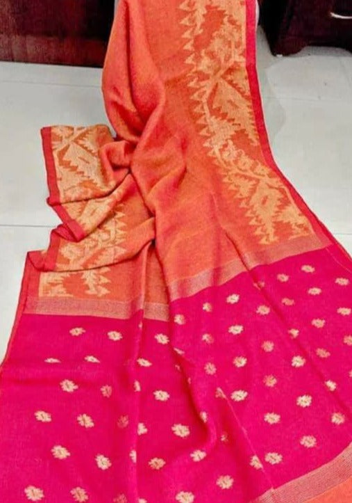 Linen Jamdani Saree