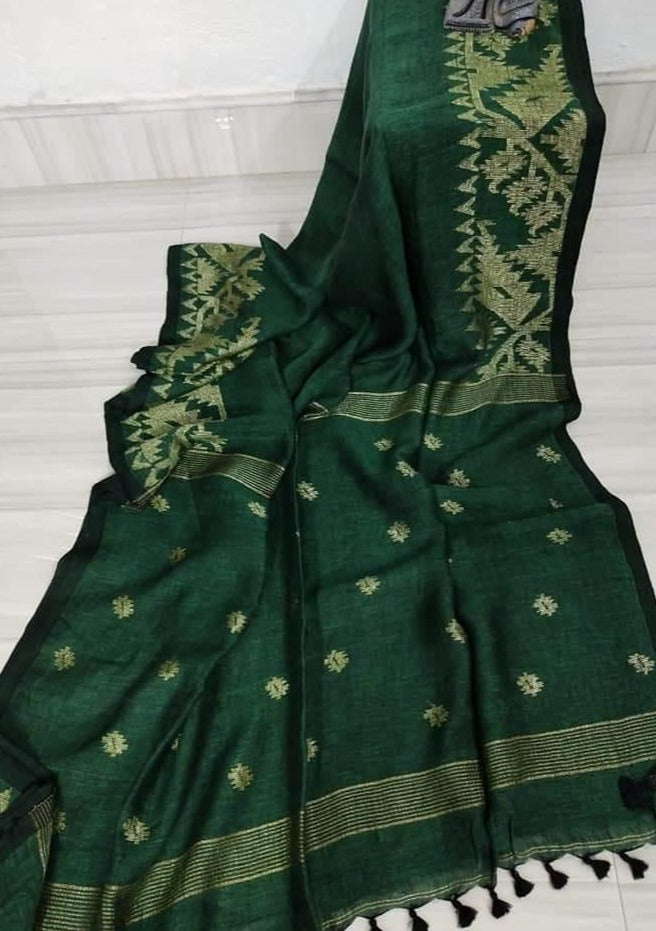 Linen Jamdani Saree