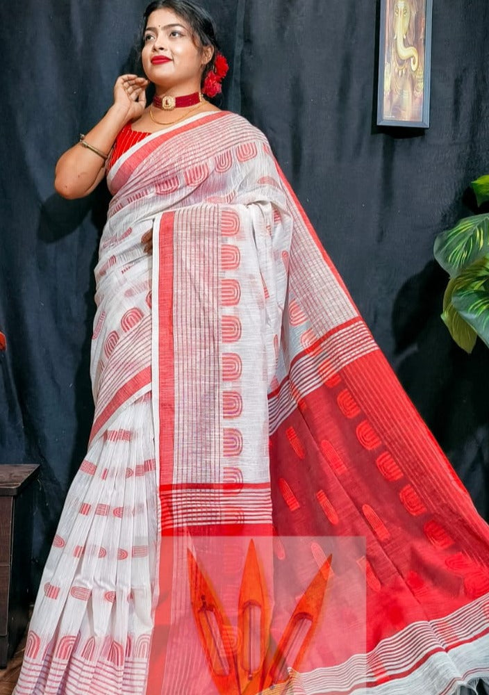 Bengal  Khadi Cotton Saree