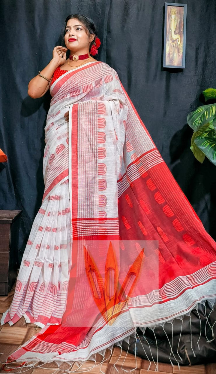 Bengal  Khadi Cotton Saree