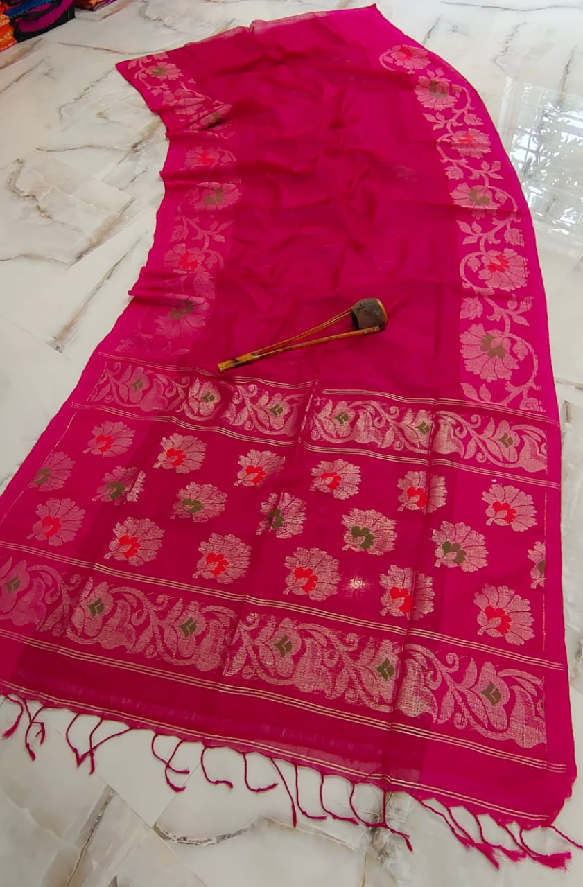 Linen Jamdani Saree