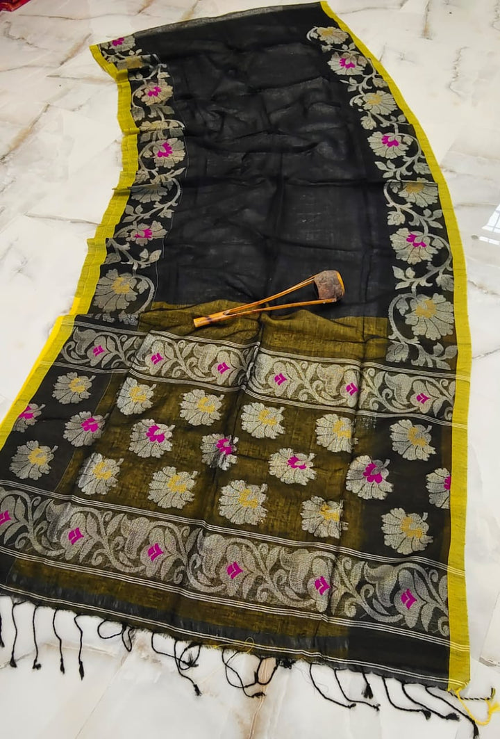 Linen Jamdani Saree