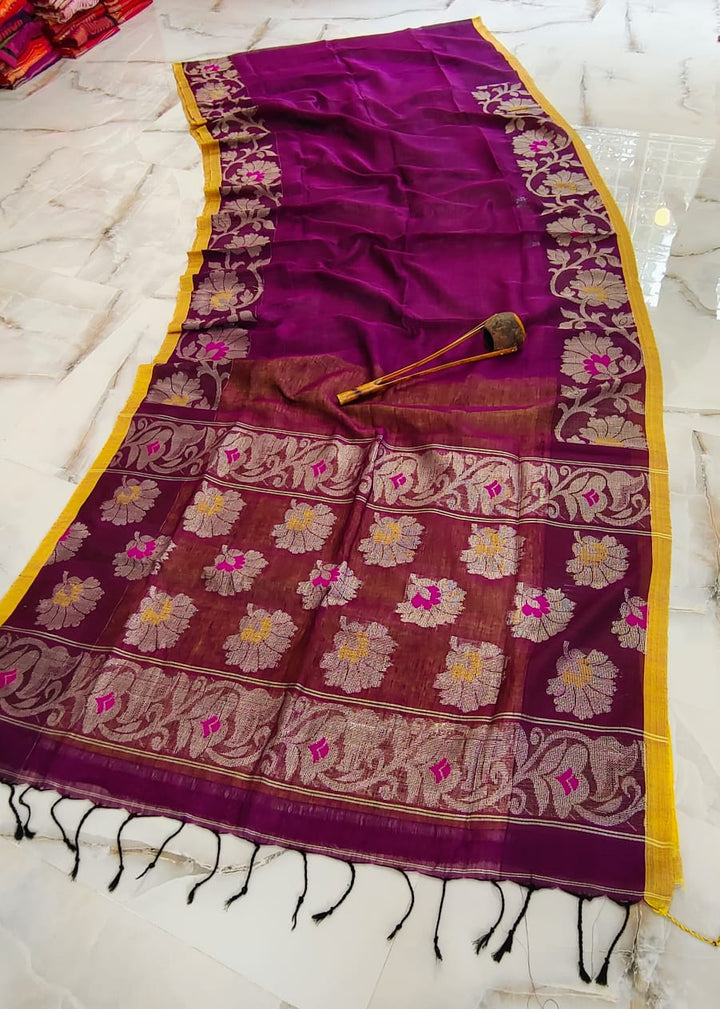 Linen Jamdani Saree