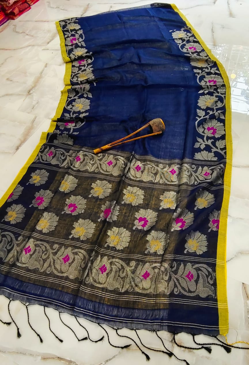 Linen Jamdani Saree