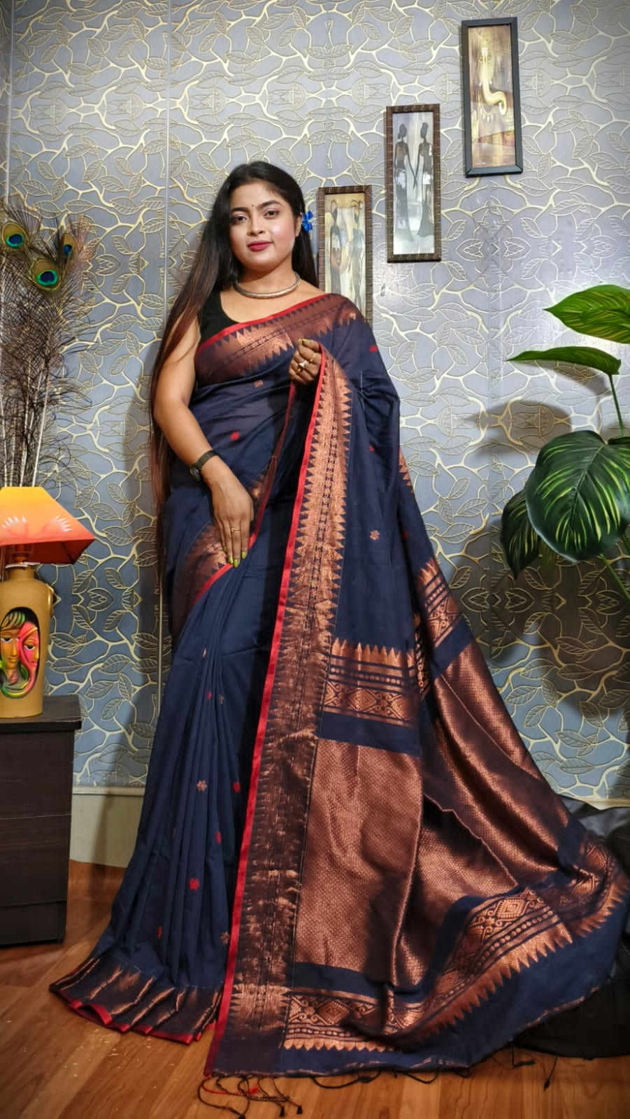 Pure Cotton Jamdani Saree