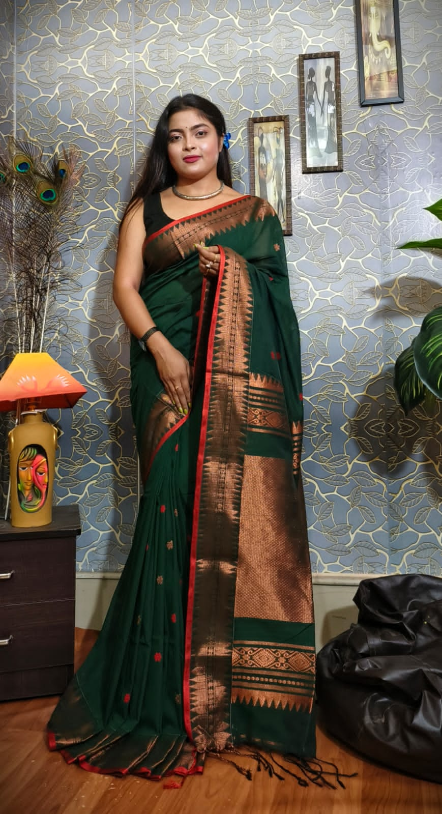 Pure Cotton Jamdani Saree