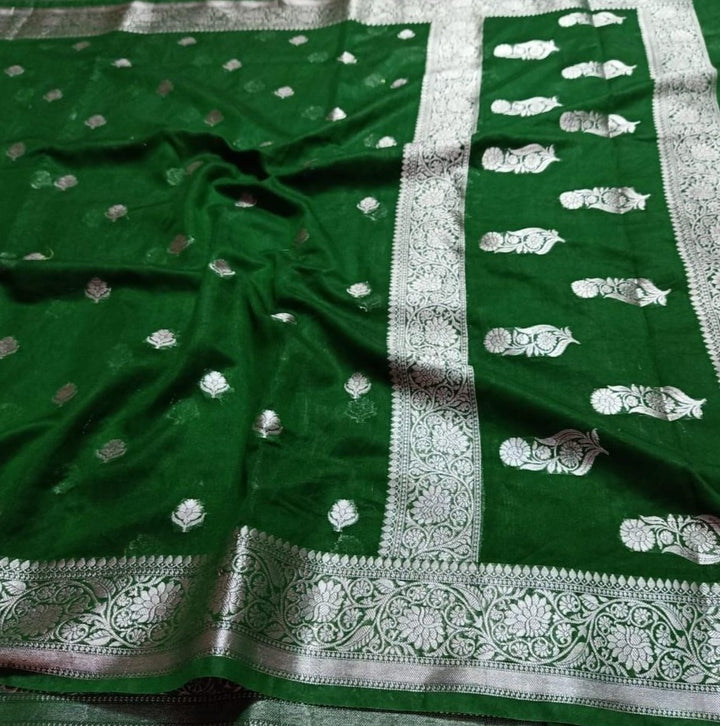 Banarasi Semi Georgette Soft Silk  Saree