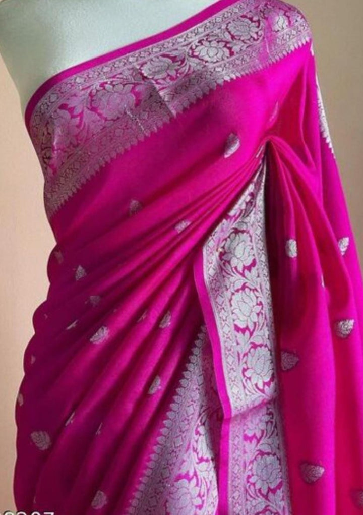 Banarasi Semi Georgette Soft Silk  Saree