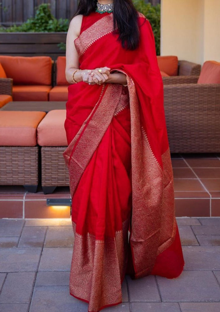 Banarasi Semi Dupion Soft Silk  Saree