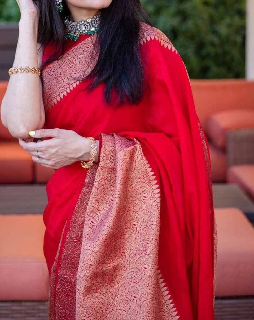 Banarasi Semi Dupion Soft Silk  Saree