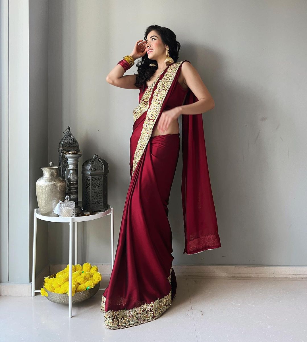 Satin Saree