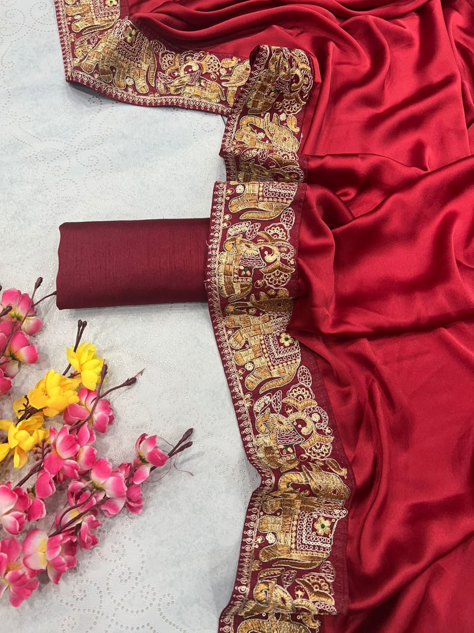 Satin Saree