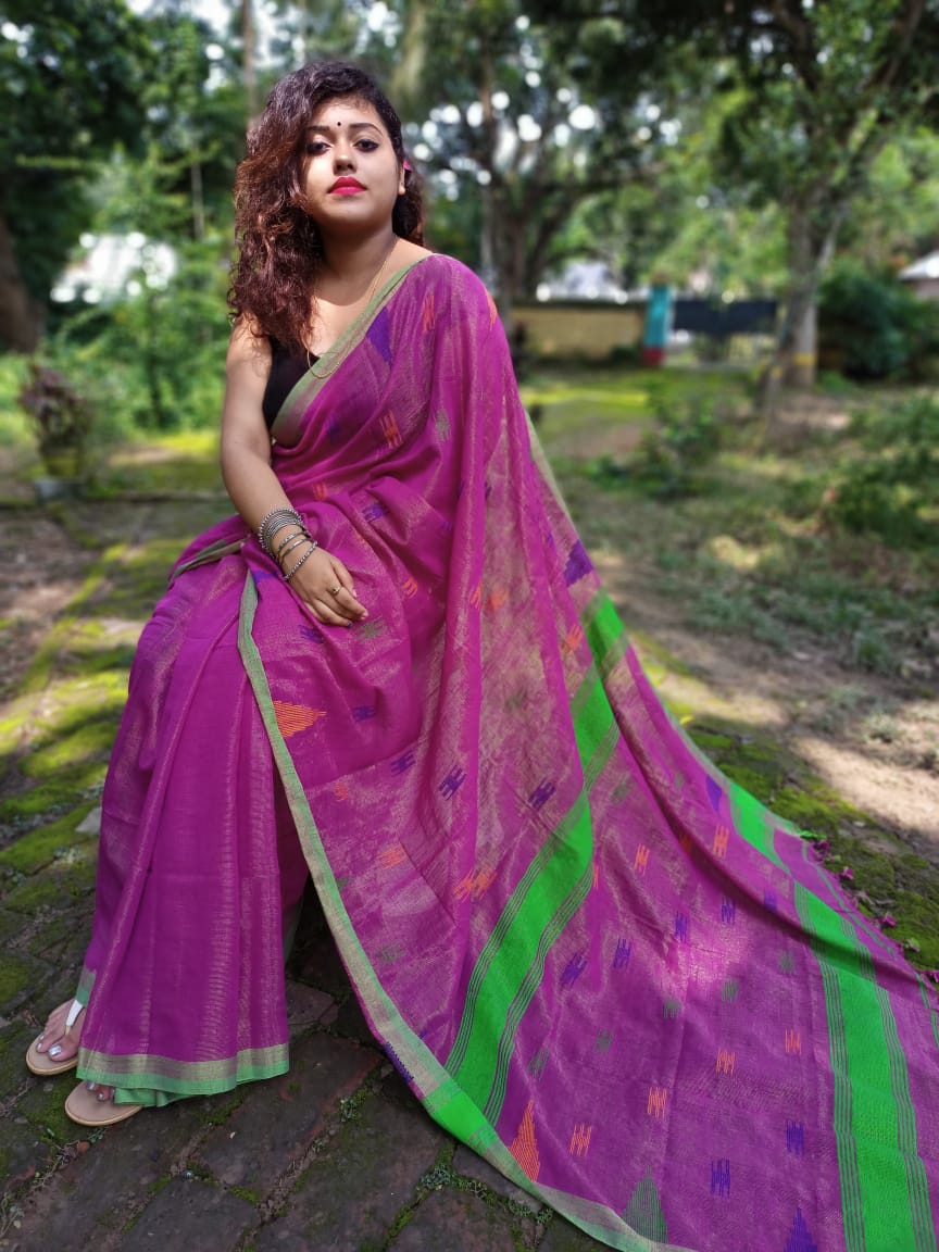 Tissue Linen Saree Monamaar