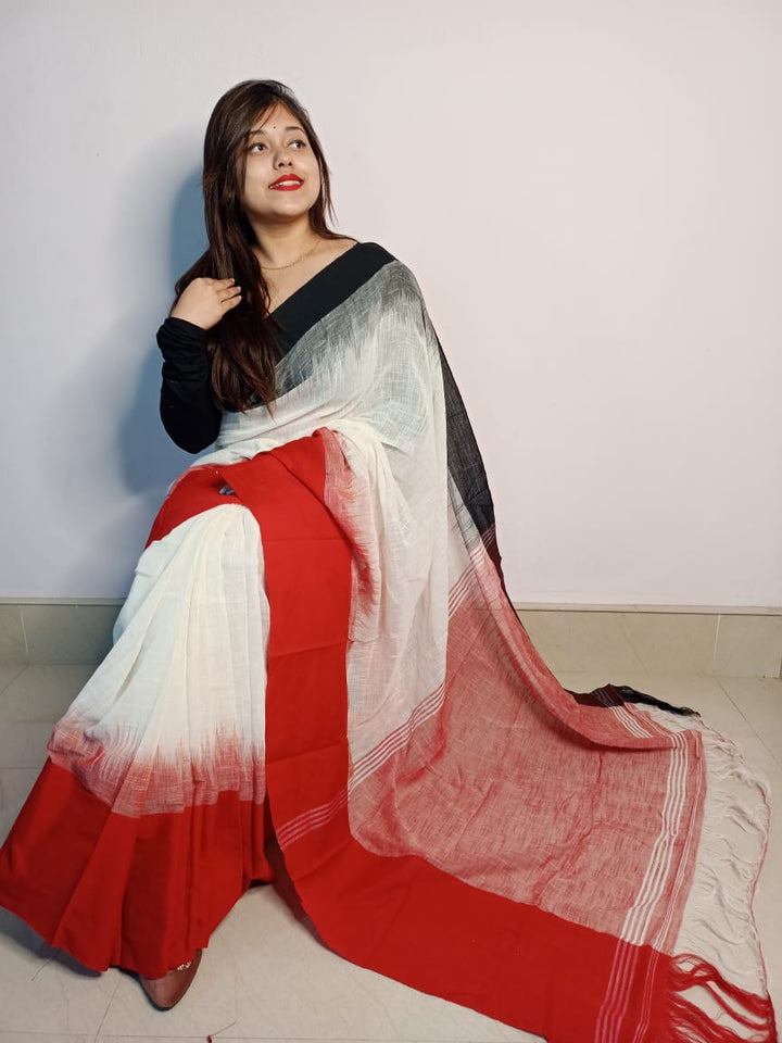 Khadi Cotton Ikkat Saree