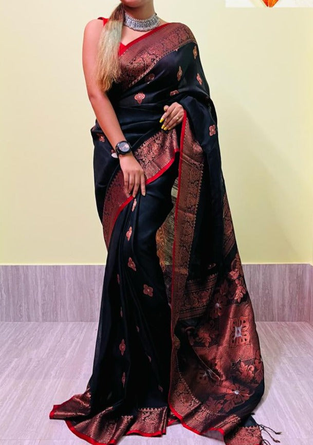 Pure Linen Banarasi Saree