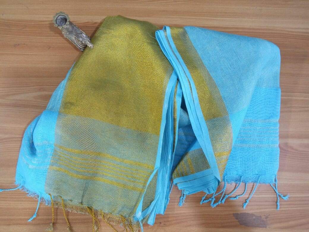 Pure Handwoven Linen Saree