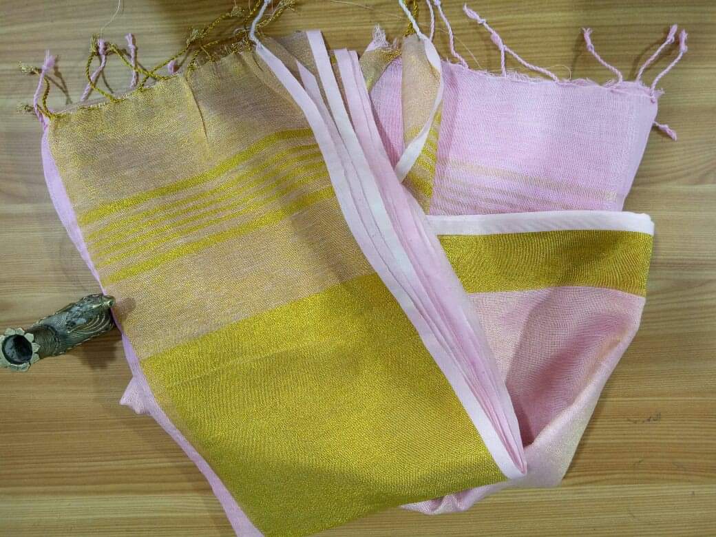 Pure Handwoven Linen Saree