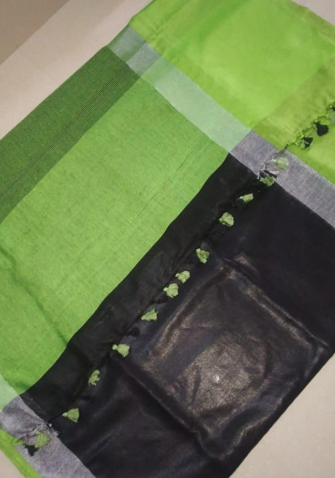 Pure Handwoven Linen Saree