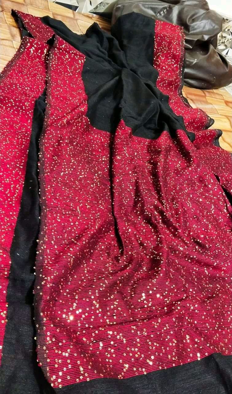 Sequins Work Handloom Saree