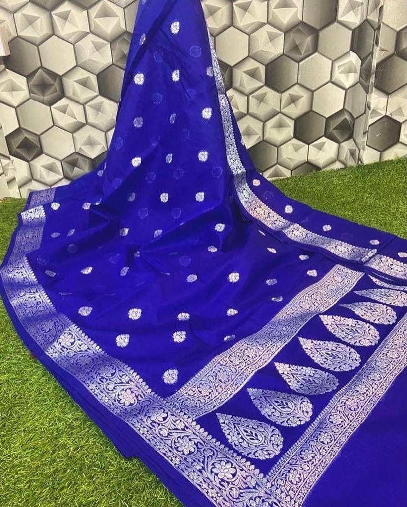 Banarasi Semi Georgette Soft Silk  Saree