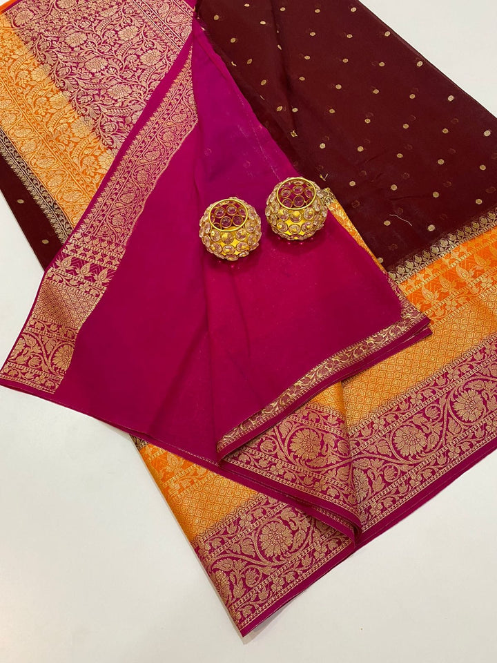 Banarasi Semi Georgette Soft Silk  Saree