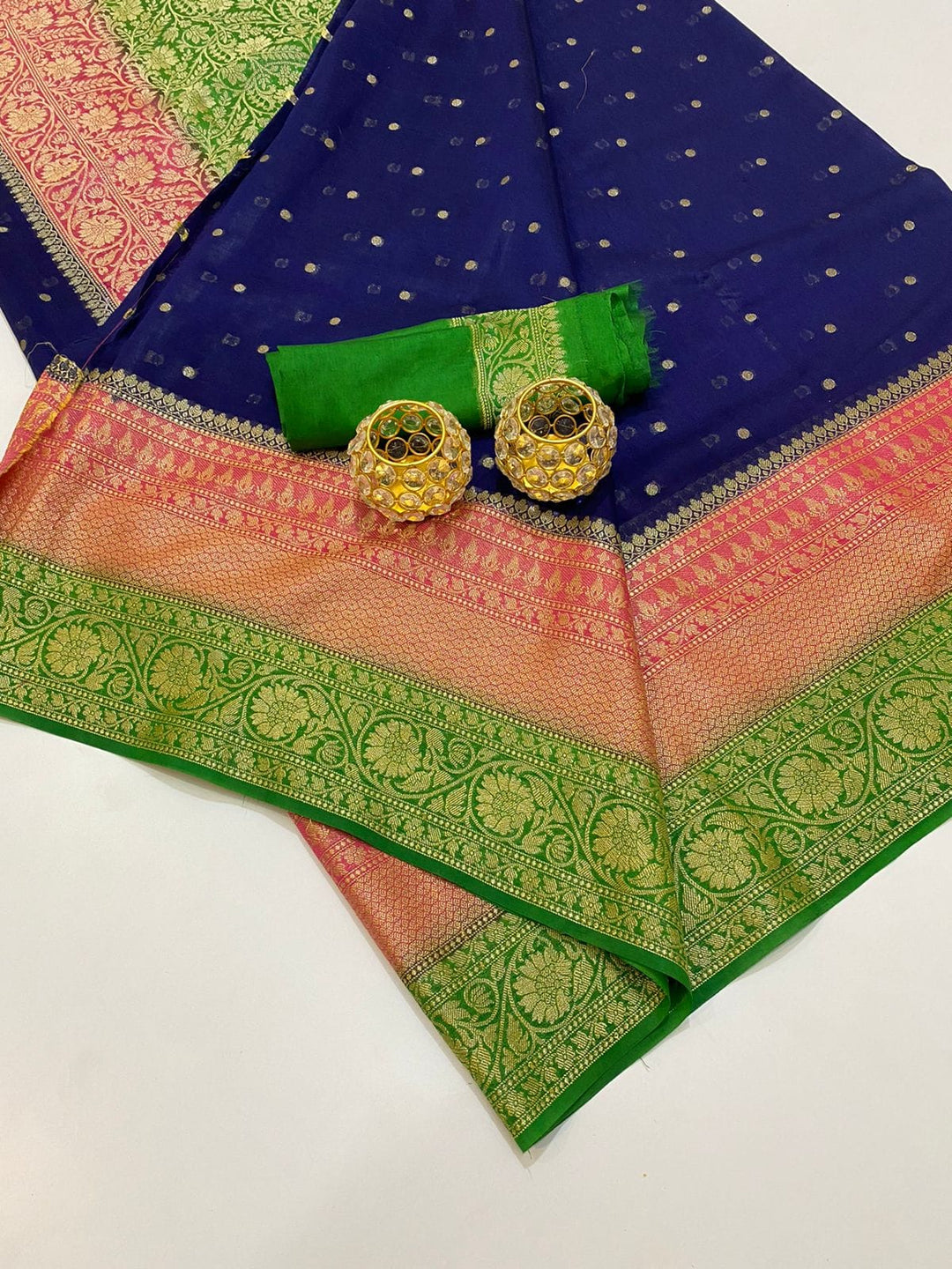 Banarasi Semi Georgette Soft Silk  Saree