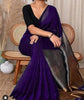 Royal Purple Pure Khadi Cotton Saree