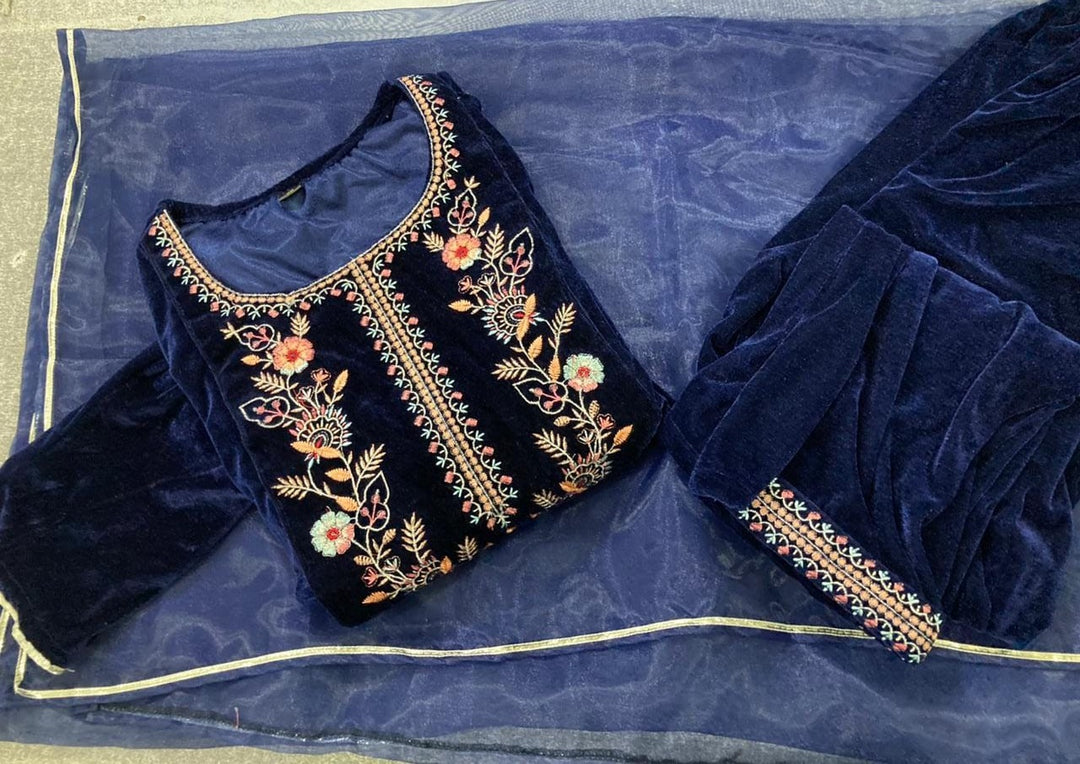 Jaipuri Velvet Kurti Set