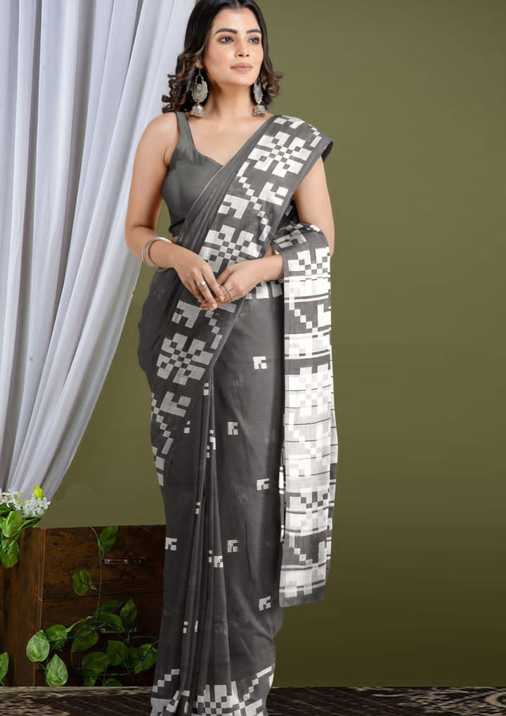 Bengal Khadi Cotton Saree