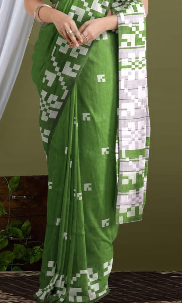 Bengal Khadi Cotton Saree