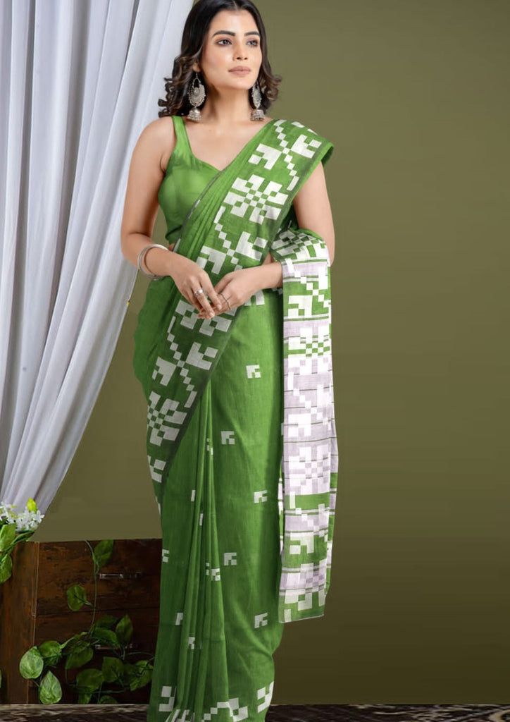 Bengal Khadi Cotton Saree – Monamaar