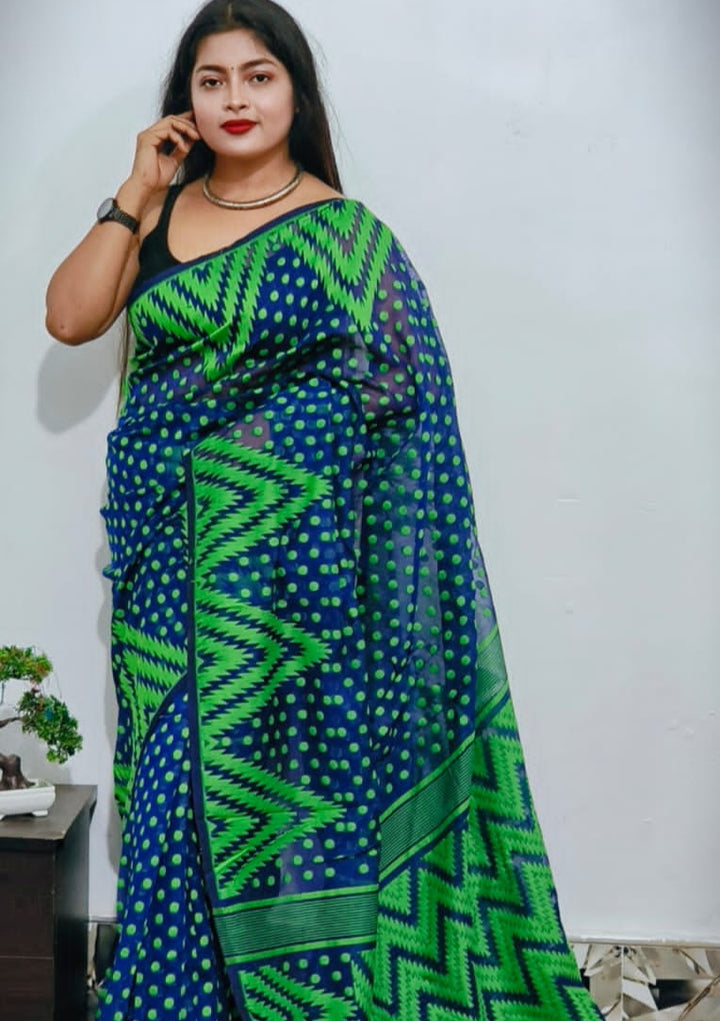 Rojnamcha Bengal Dhakai Jamdani Saree