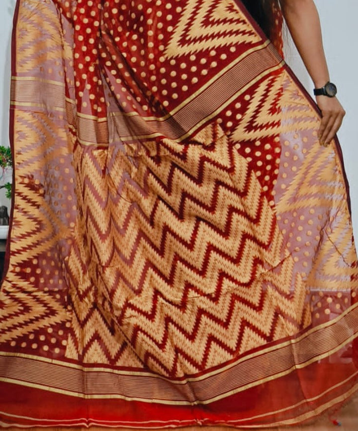 Rojnamcha Bengal Dhakai Jamdani Saree