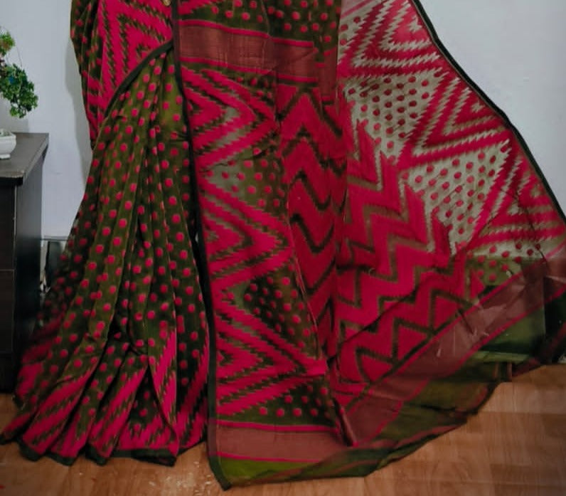 Rojnamcha Bengal Dhakai Jamdani Saree