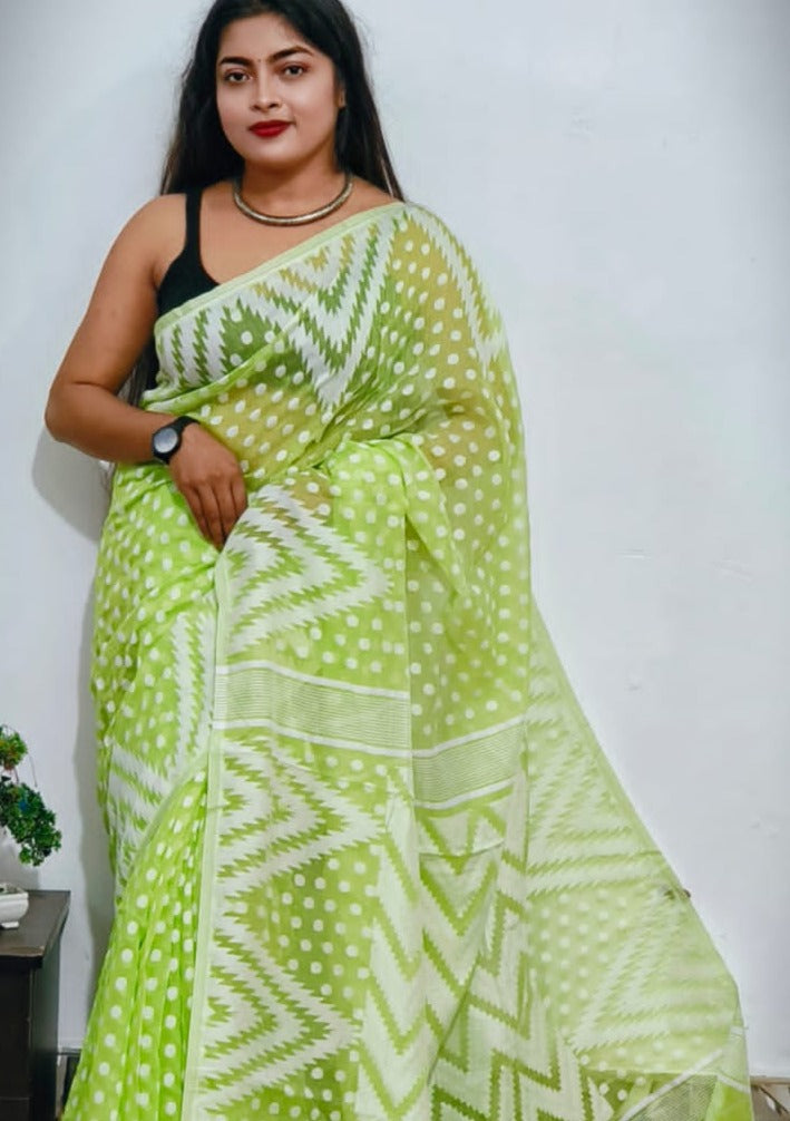 Rojnamcha Bengal Dhakai Jamdani Saree